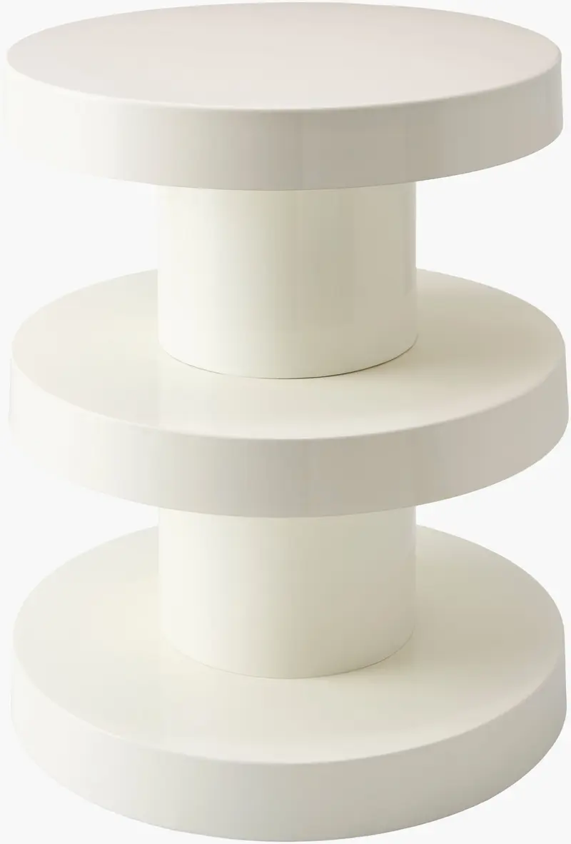 Beige Modern End Table for sofa or lounge seating