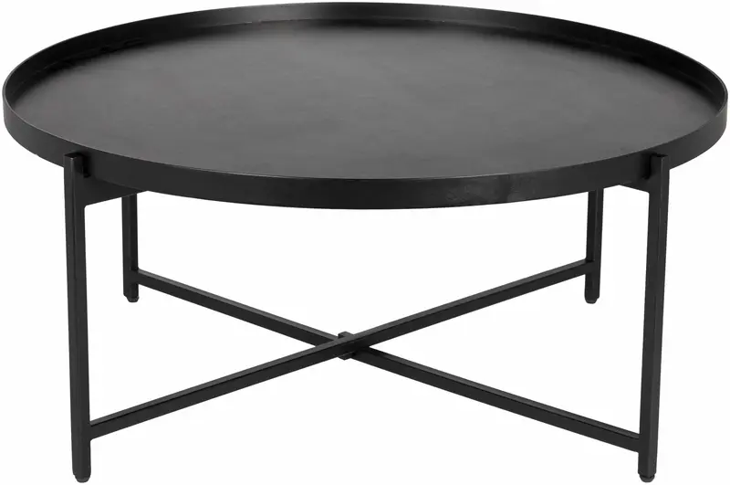 Black Metal Round Coffee Table - Clearance