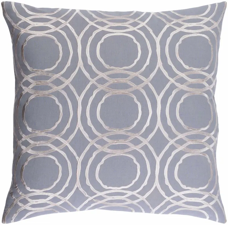 Bodedern Gray Geometric Circles Accent Pillow - Clearance