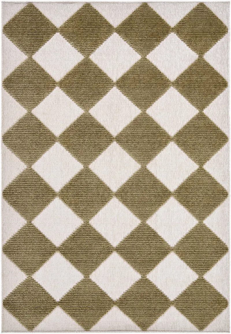 Bosley Olive Washable Area Rug