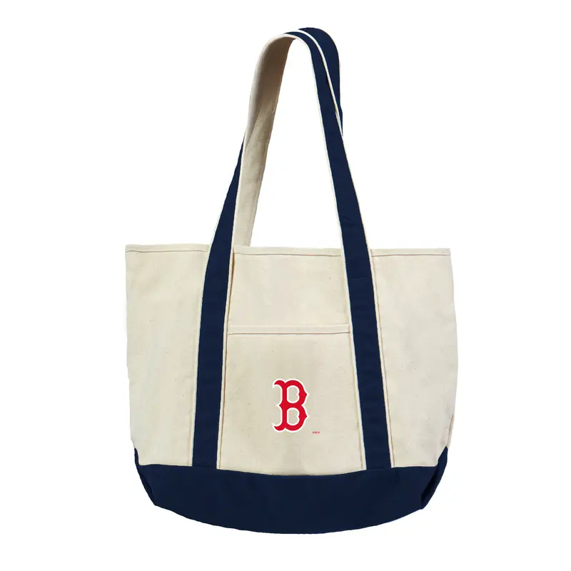 Boston Red Sox MLB Canvas Tote with Colored Strap