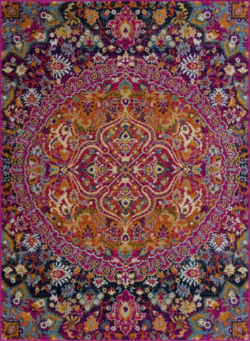 Burnt Orange Ojus Area Rug