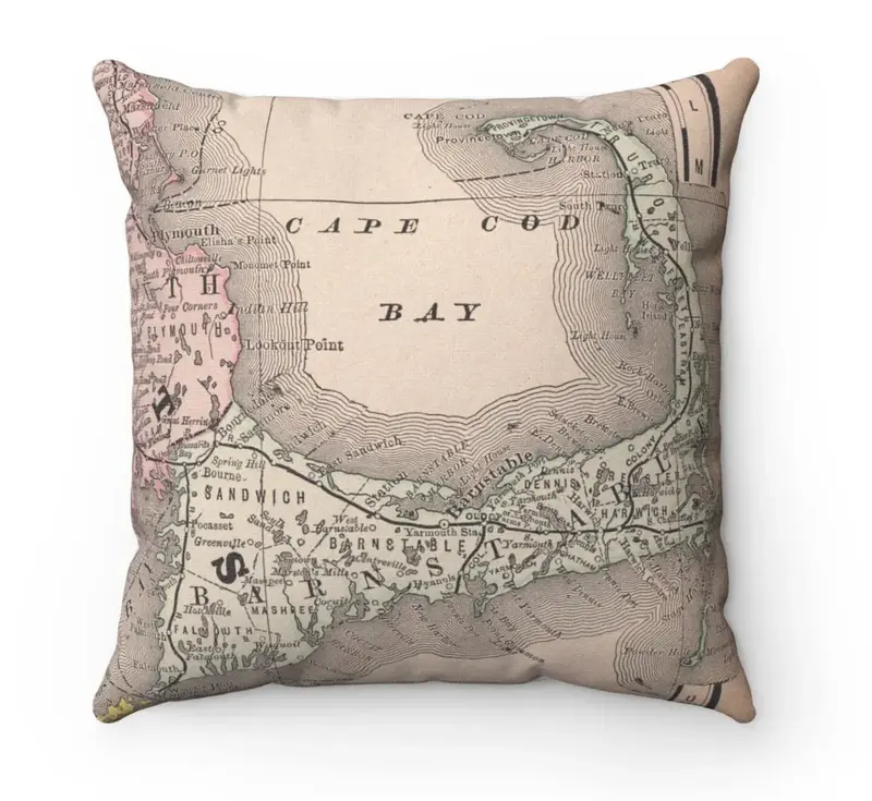 Cape Cod Map Pillow