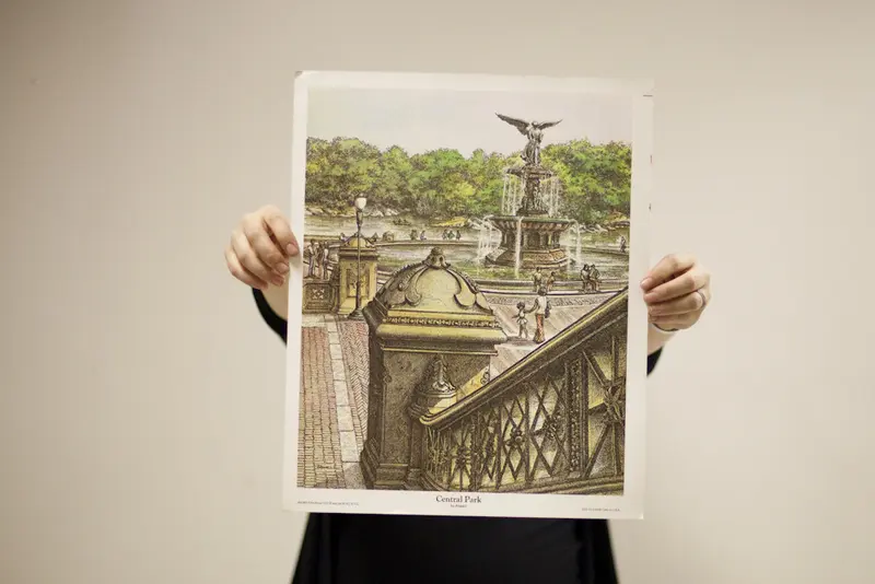 Central Park Lithograph