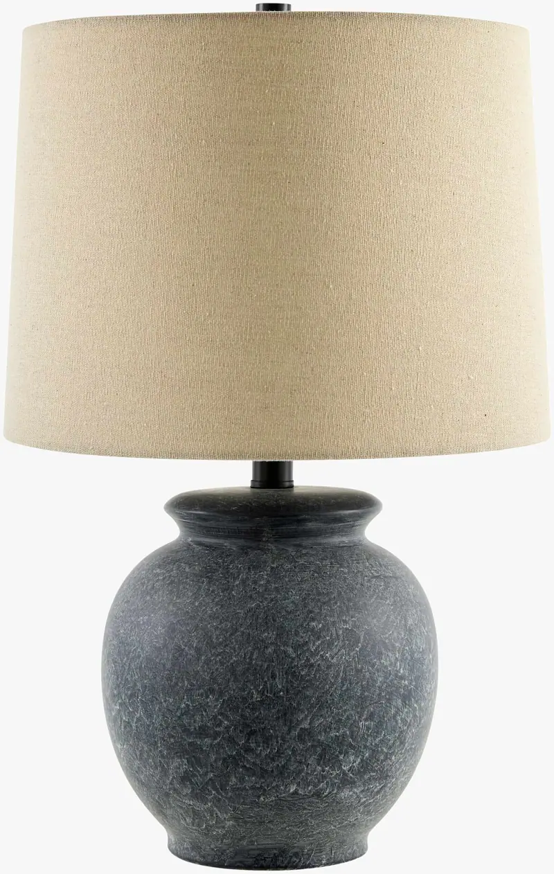 Cofrentes Traditional Gray & White Ceramic Table Lamp