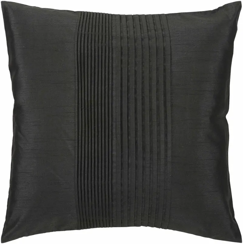 Compton Black Square Throw Pillow - Clearance