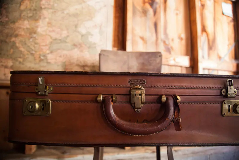 Crouch Fitzgerald Leather Suitcase