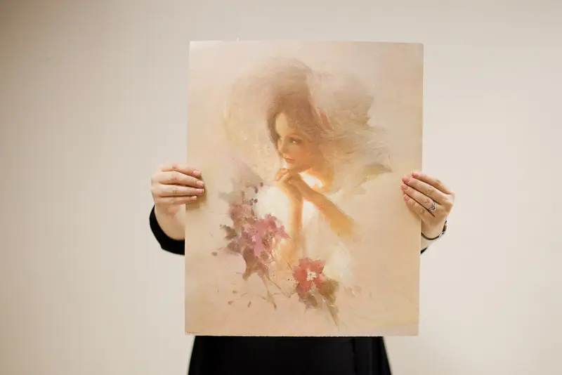Dreamy Lady Lithograph