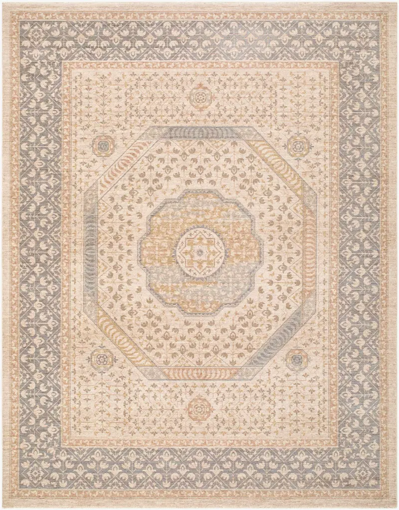 Eiichi Beige Traditional Area Rug