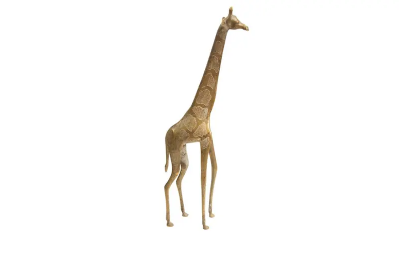 Extra Large Vintage African Bronze Giraffe