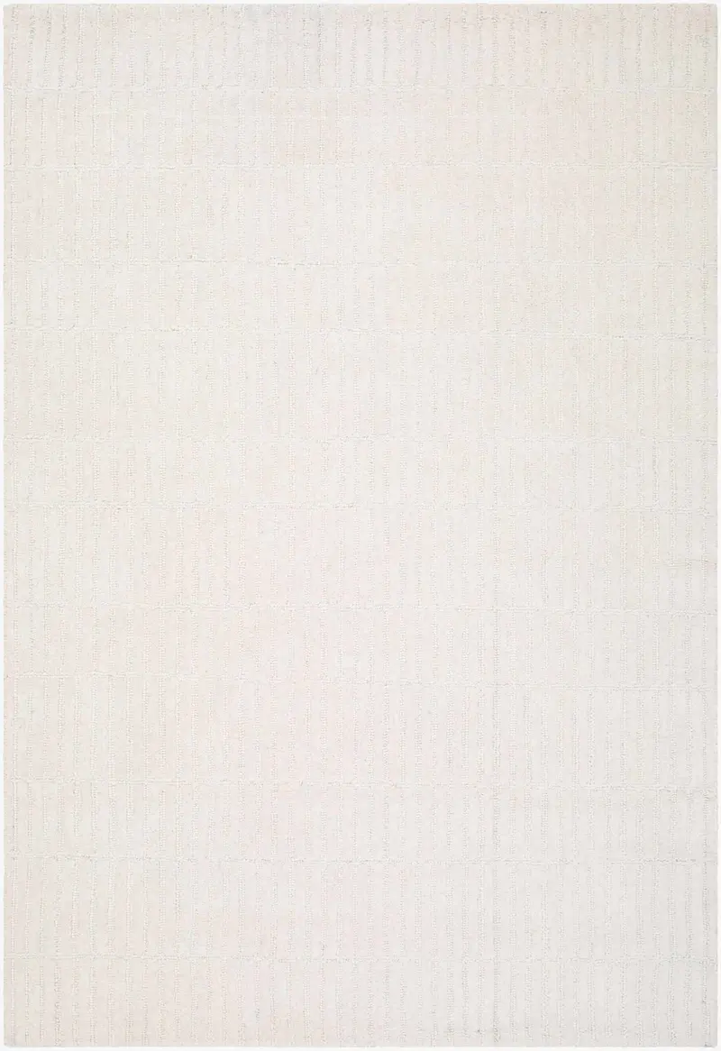 Finial Beige Wool Area Rug