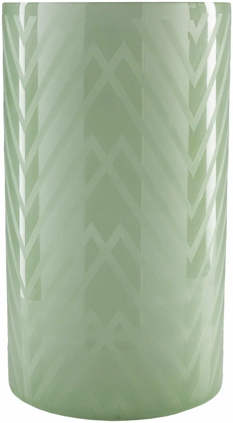 Flynn Green Chevron Glass Decorative Accent - Clearance