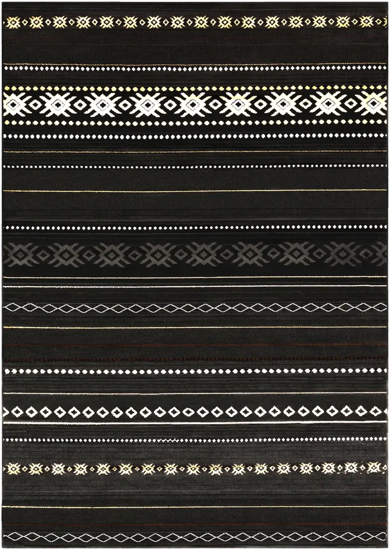 Fogertown Black Western Rug