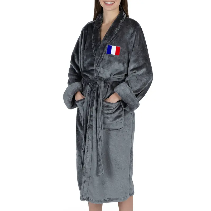 France Flag Silk Touch Robe Small/Medium