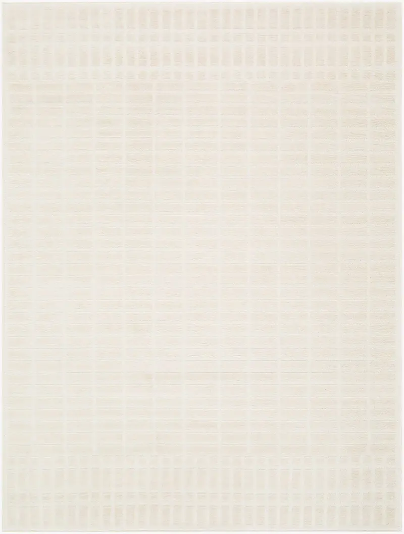 Gareth Beige Grid Area Rug