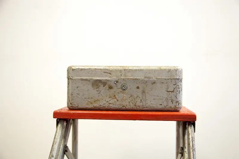 Gray Metal Tool Box