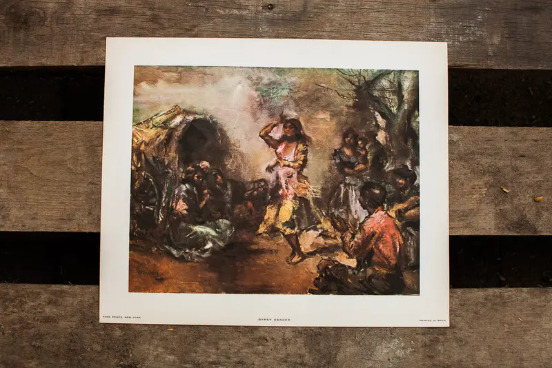 Gypsy Dancer Spanish Lithograph