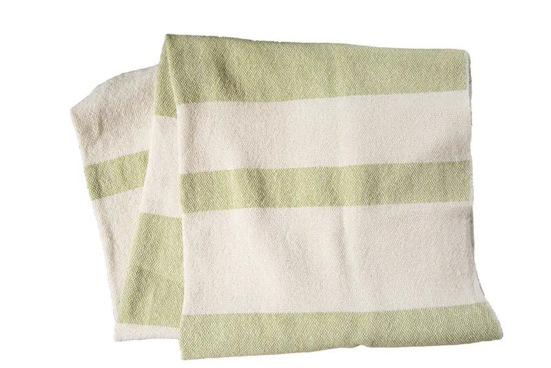 Hand-woven Lime Green Spa Towel Throw