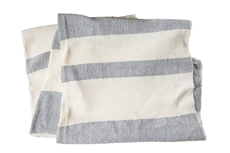 Hand-woven Spa Towel Cotton Throw Gray