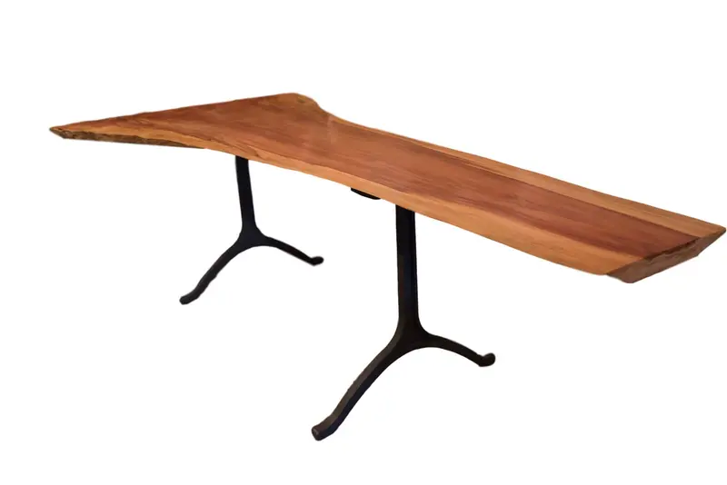 Handcrafted XL Live Edge Redwood Dining / Console Table