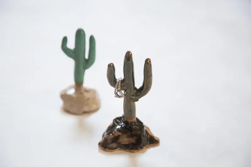 Handmade Ceramic Dark Cactus