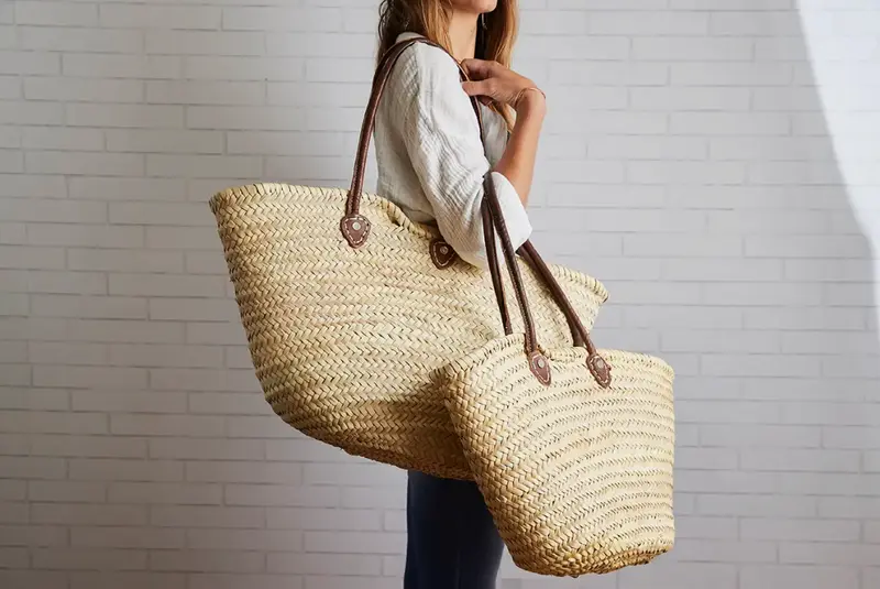 Handmade Moroccan Shopping Bag Basket