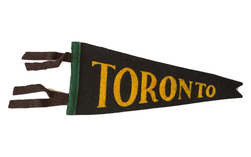 Handmade Toronto Vintage Felt Flag