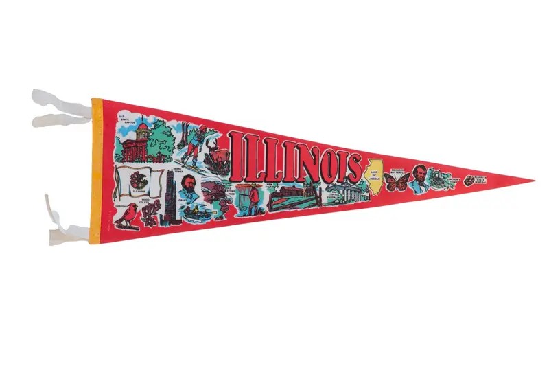 Illinois Felt Flag Pennant