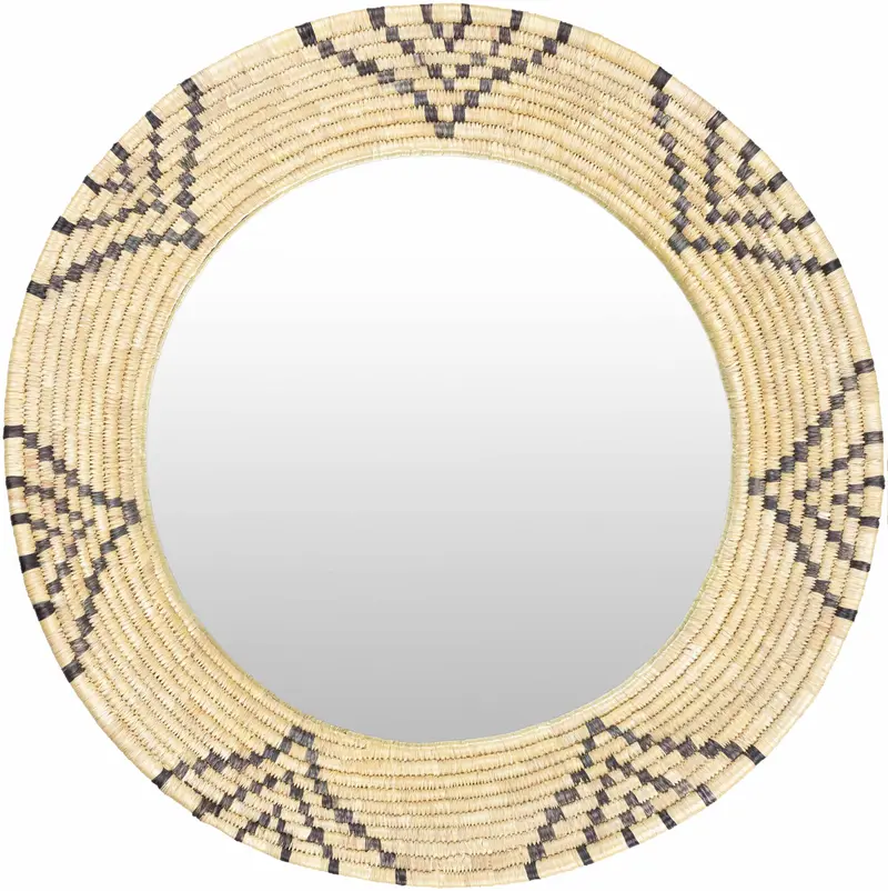 Ipilan Moonj Grass Starburst Round Mirror - Clearance