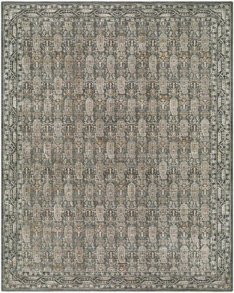 Jizu Green Persian Area Rug