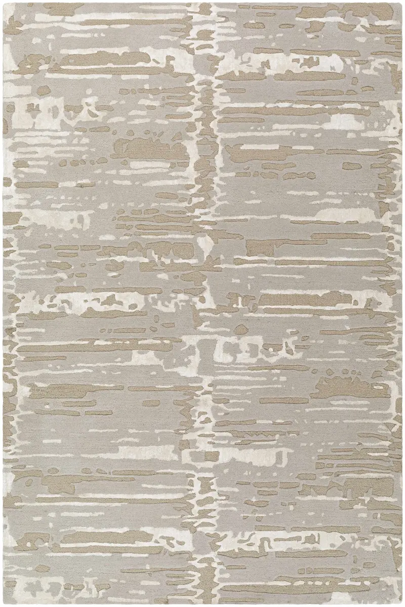 Kadin Gray Abstract Area Rug - Clearance