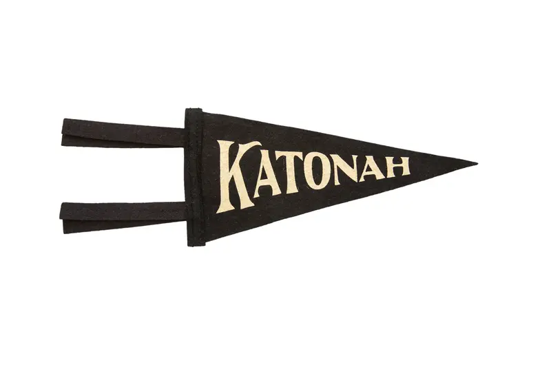 Katonah NY Mini Black Felt Pennant