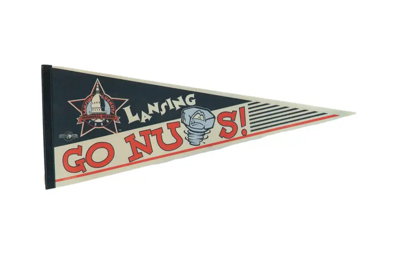 Lansing Lugnuts Go Nuts Felt Flag Pennant