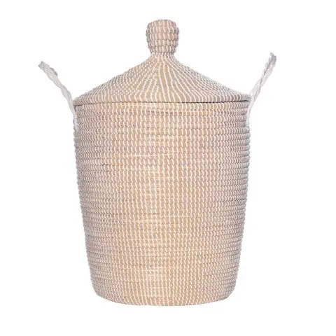 Large Minimalist Lidded Fair Trade Basket