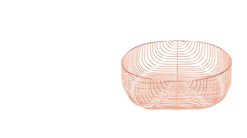 Large Modern Copper Basket