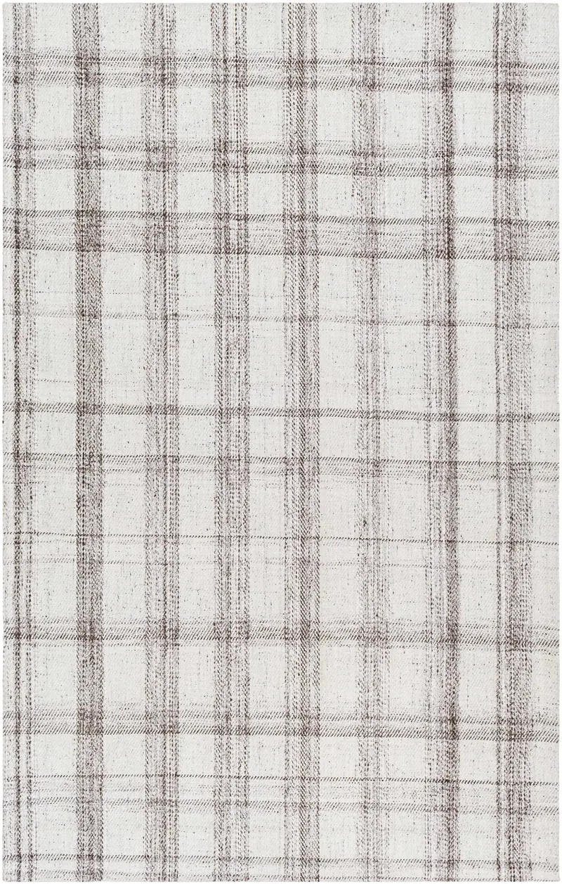 Leeba Beige Plaid Area Rug