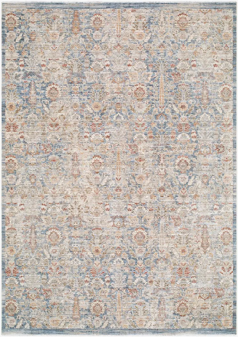 Leonid Traditional Blue Area Rug