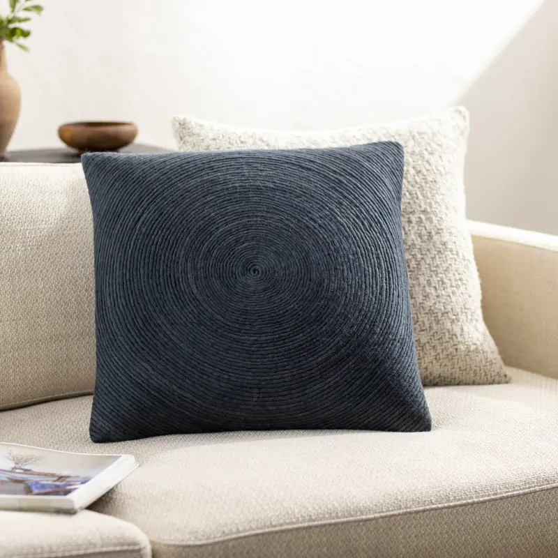 Leora Midnight Blue Throw Pillow - Clearance