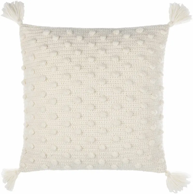 Lilka White Throw Pillow - Clearance