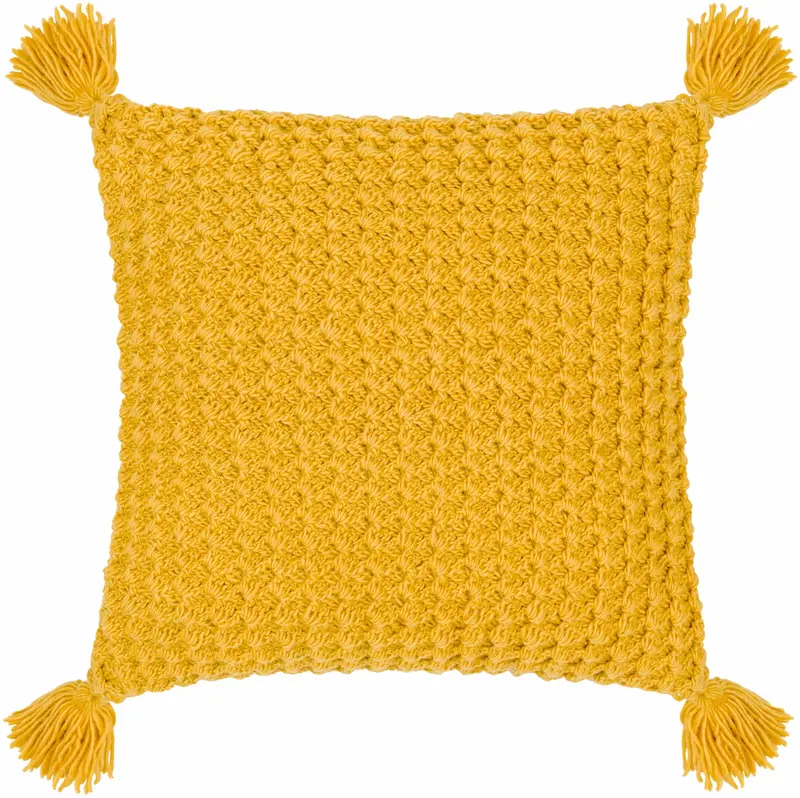 Litzy Mustard Yellow Throw Pillow - Clearance