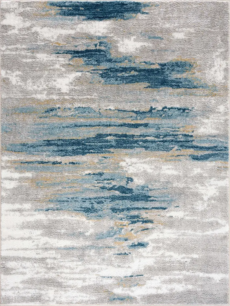 Live Marble Blue Area Rug - Clearance