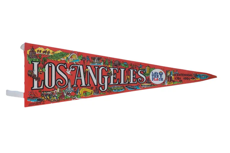 Los Angeles Felt Flag Pennant