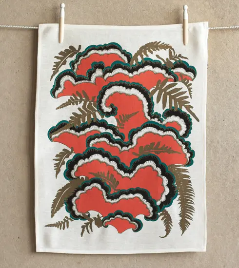 Made in USA by Makelike Botanical Screenprinted Tea Towel