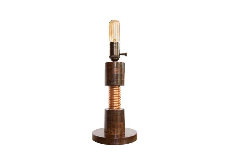 Made in USA Small Edison Lamp Round