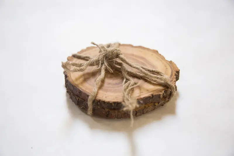 Natural Wooden Coaster Pair