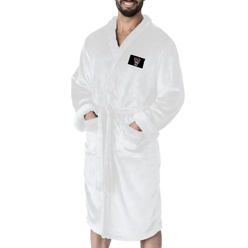 NC State Wolfpack NCAA White Out Silk Touch Robe Large/XLarge