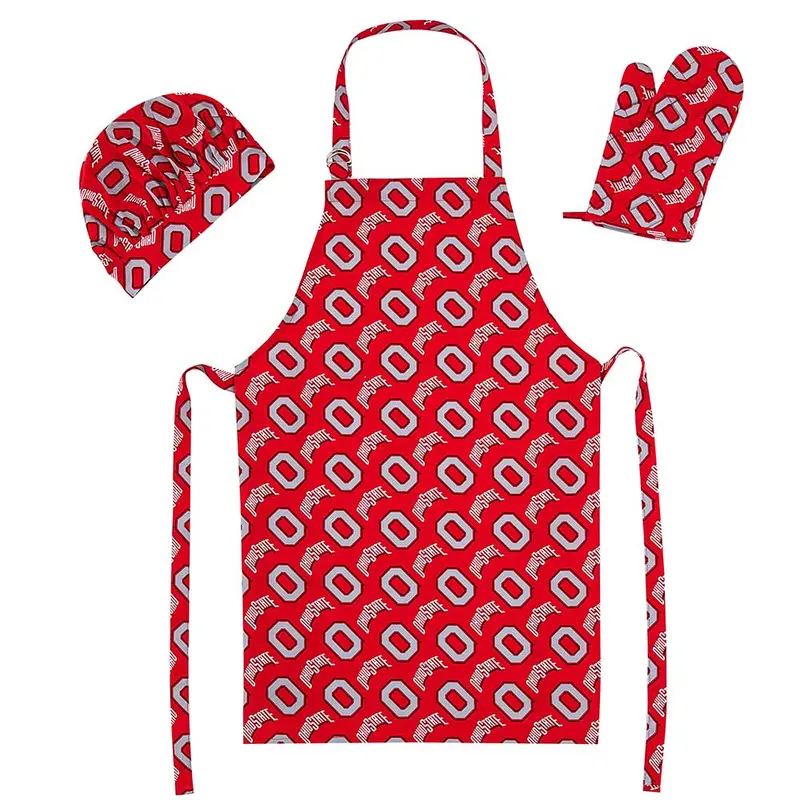 NCAA Ohio State Buckeyes 3 PC Set Apron Mitt Hat