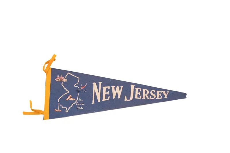 New Jersey Garden State Felt Flag