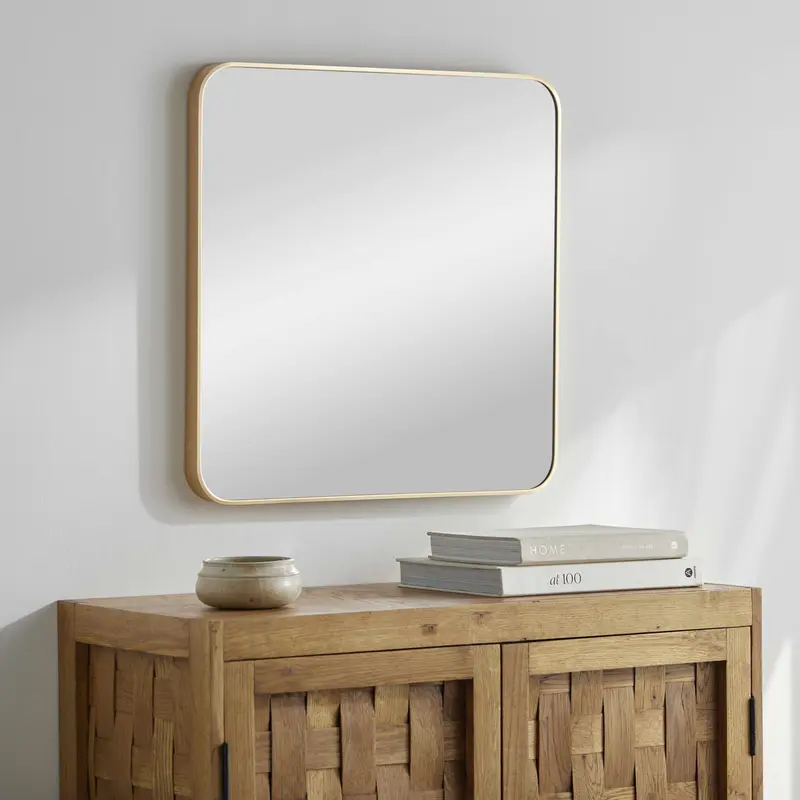Ockenfels Modern Arched Gold Wall Mirror
