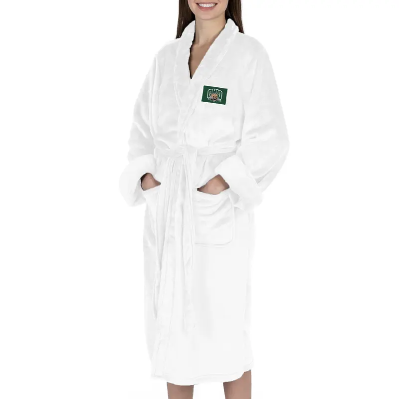 Ohio Bobcats NCAA White Out Silk Touch Robe Small/Medium